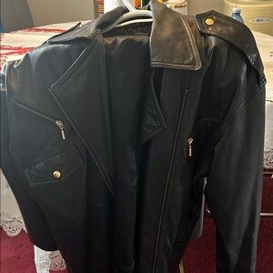 Danier Black Leather Biker Jacket